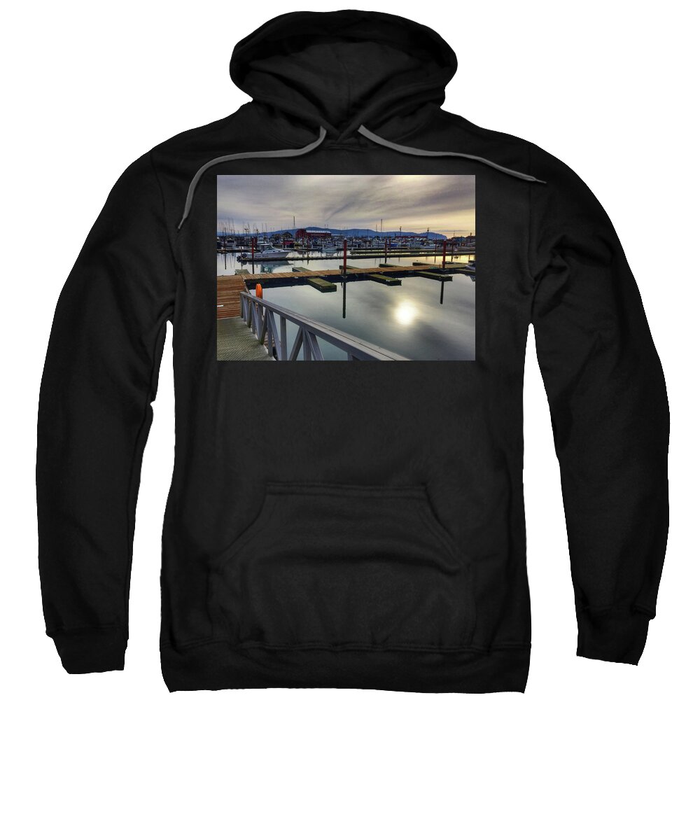 Harbor Sweatshirt featuring the photograph Winter Harbor by Chriss Pagani
