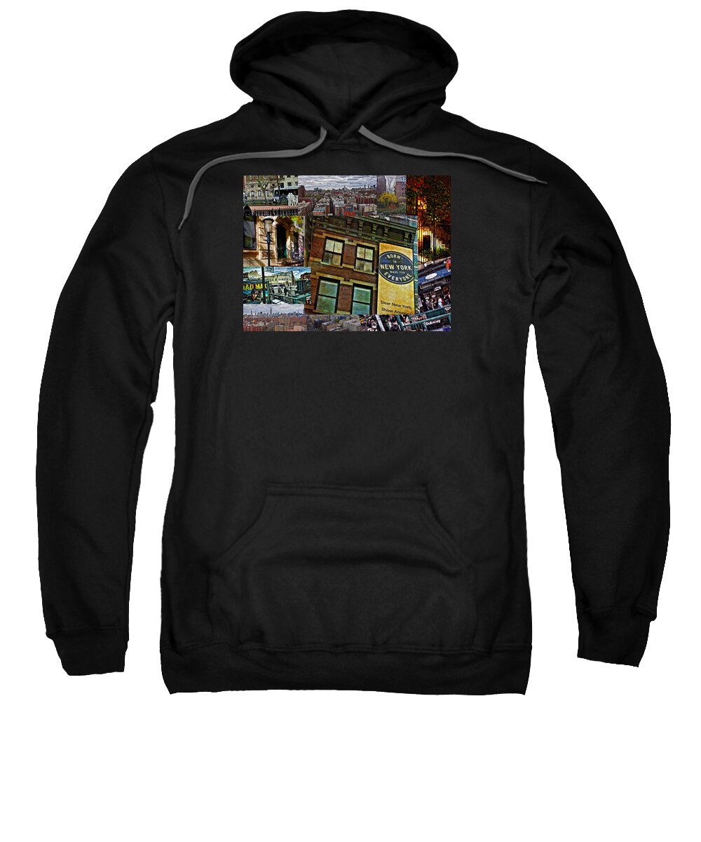 New York City Buildings Collage Sweatshirt featuring the photograph York city Collage by Joan Reese