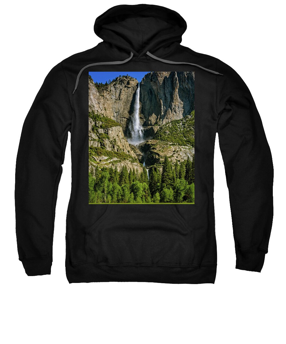 Af Zoom 24-70mm F/2.8g Sweatshirt featuring the photograph Yosemite Falls by John Hight
