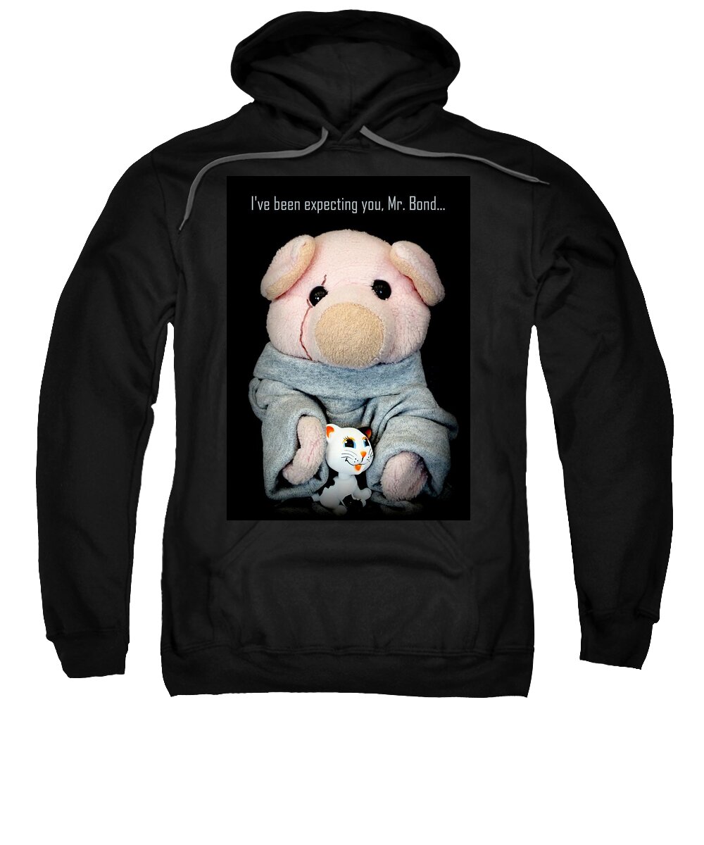 Ernst Stavro Blofeld Sweatshirt featuring the photograph You Only Oink Twice by Piggy      