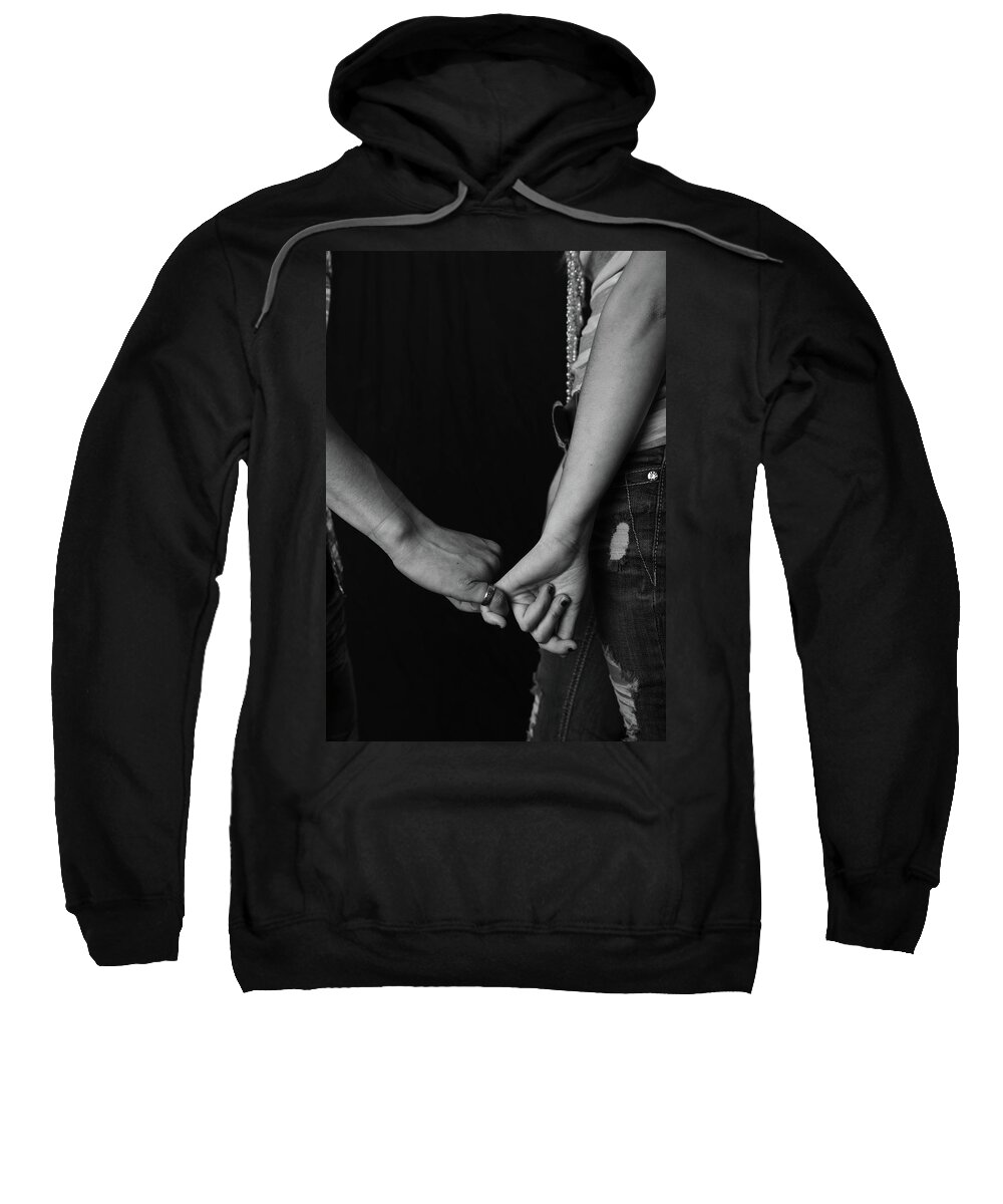 Holding Hands Sweatshirt featuring the photograph Young Love - Pinky Touch by Scott Sawyer