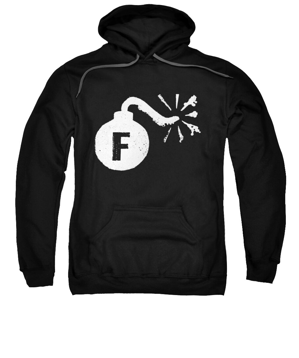 Cool Sweatshirt featuring the digital art F Bomb #1 by Flippin Sweet Gear