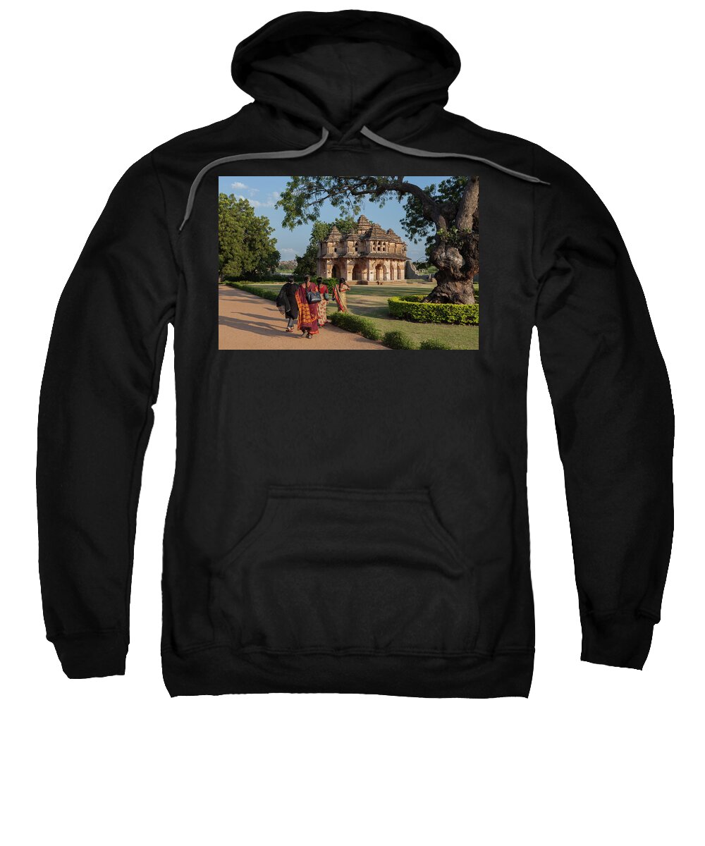 Architecture Sweatshirt featuring the photograph Lotus Mahal #1 by Maria Heyens