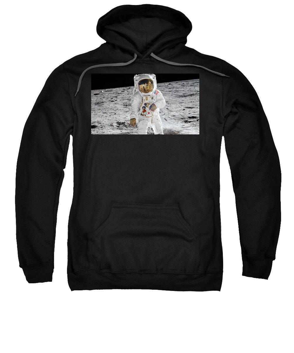 Ed Sweatshirt featuring the photograph Man On The Moon #2 by Eric Glaser