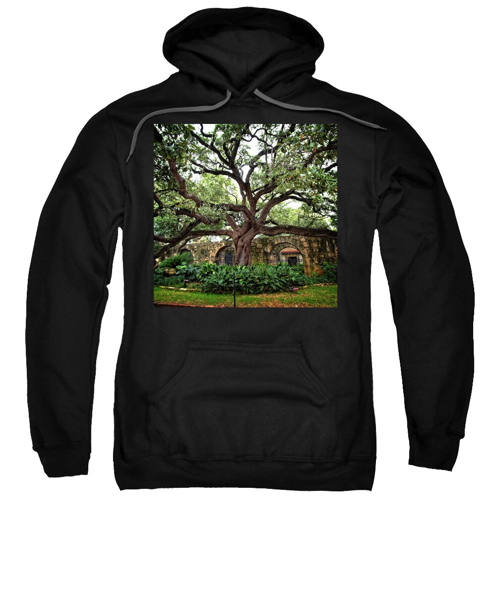 Alamo Sweatshirt featuring the photograph Outside the Alamo #1 by George Taylor
