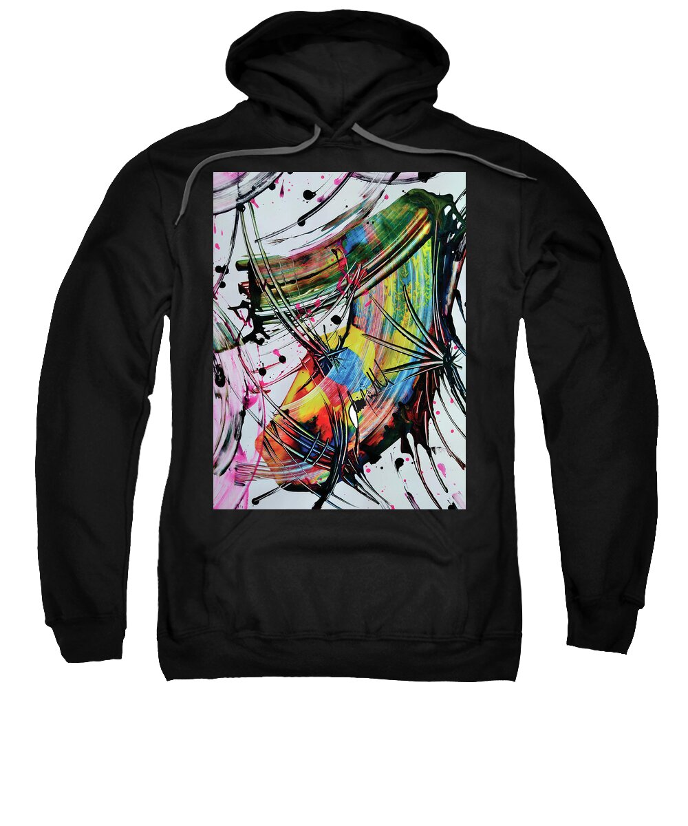  Sweatshirt featuring the painting Reflex2 by Jimmy Williams