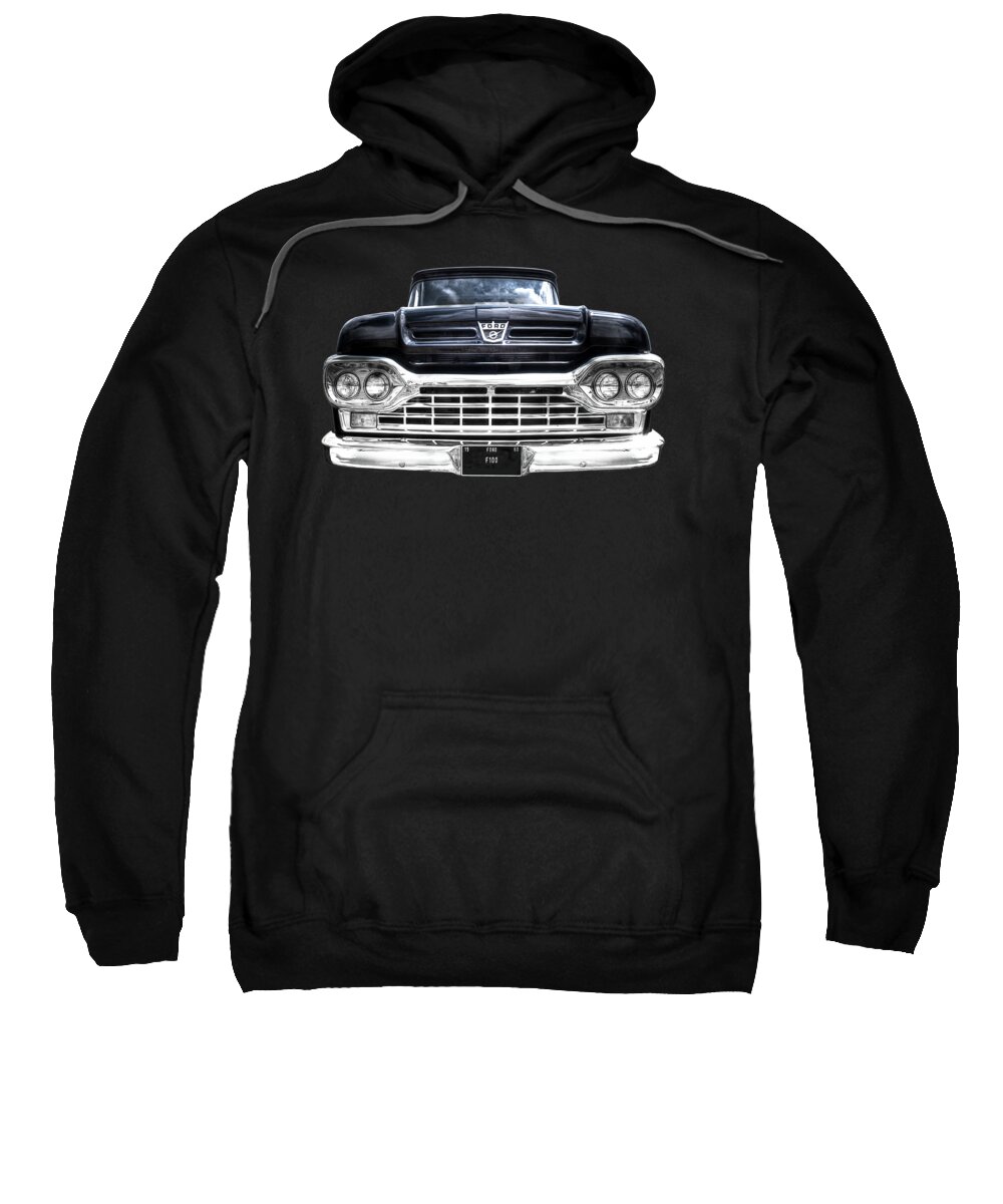 Ford F100 Sweatshirt featuring the photograph 1960 Ford F100 Pick Up Head On by Gill Billington