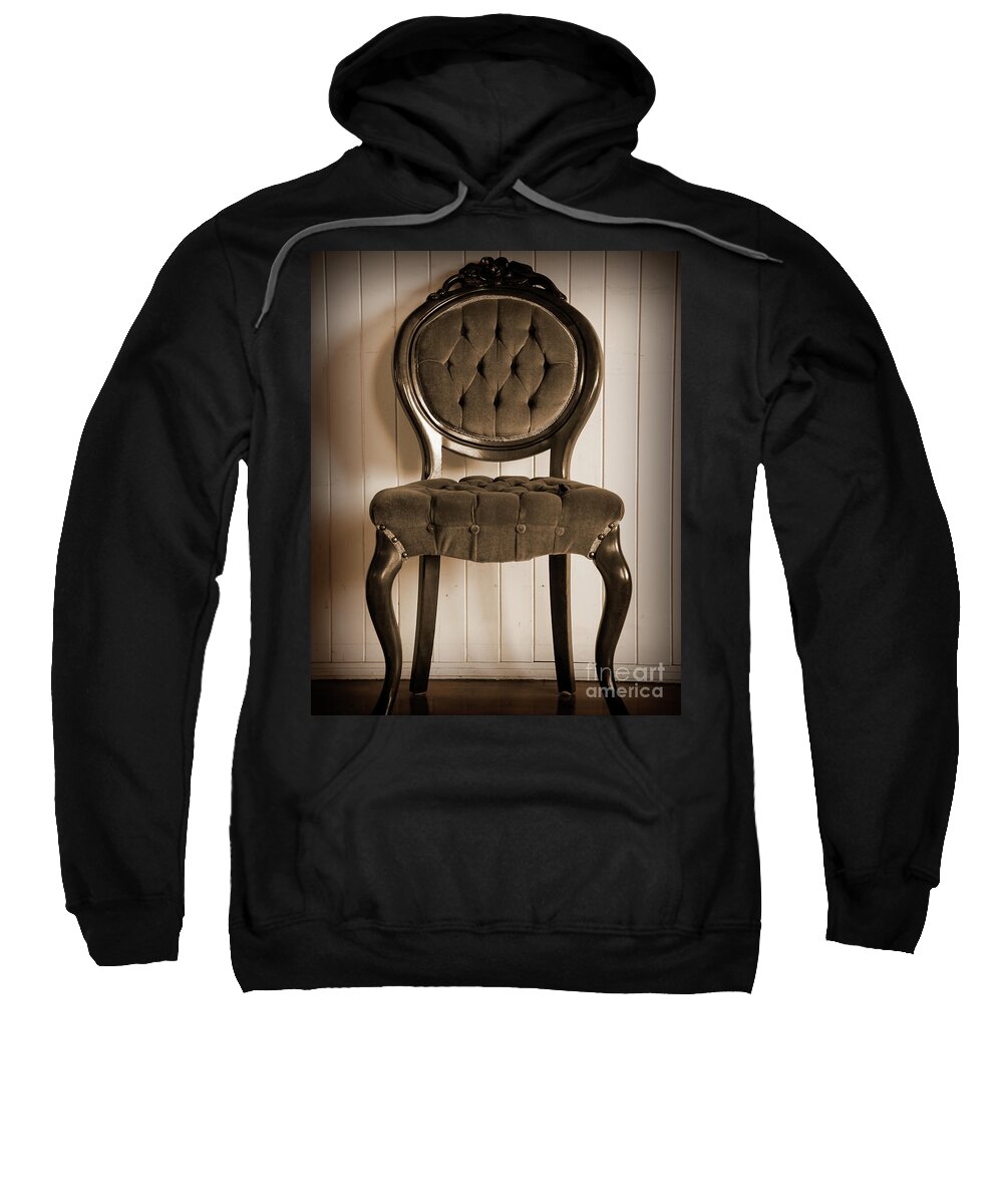 Chair Sweatshirt featuring the digital art Antique Chair by Kirt Tisdale