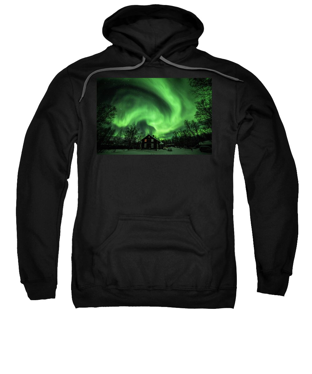 Aurora Sweatshirt featuring the photograph Aurora Storm by Pekka Sammallahti