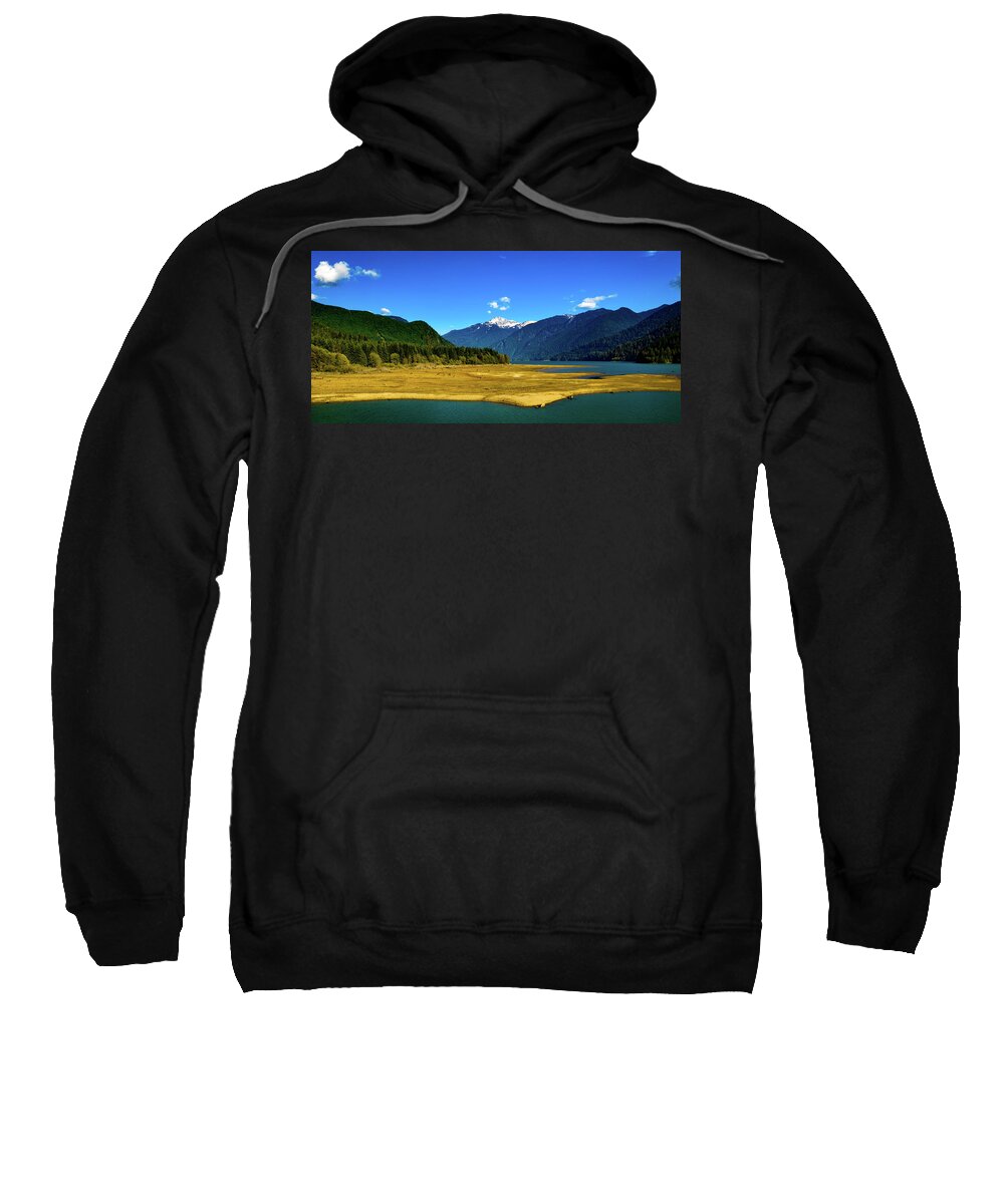 Steve Bunch Sweatshirt featuring the photograph Baker Lake low water level by Steve Bunch