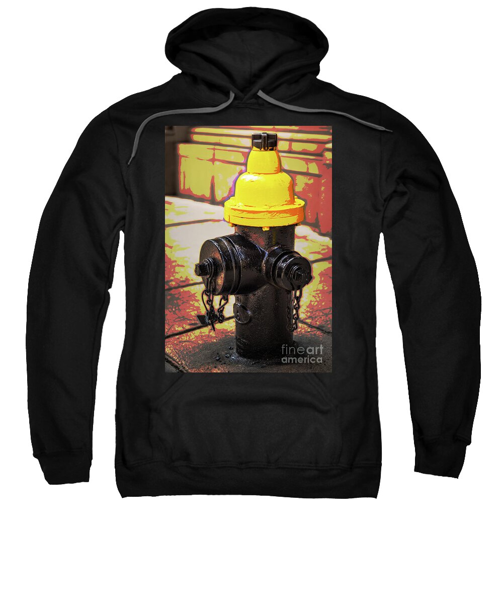 Boston Sweatshirt featuring the digital art Boston Fire Hydrant by Lorraine Cosgrove