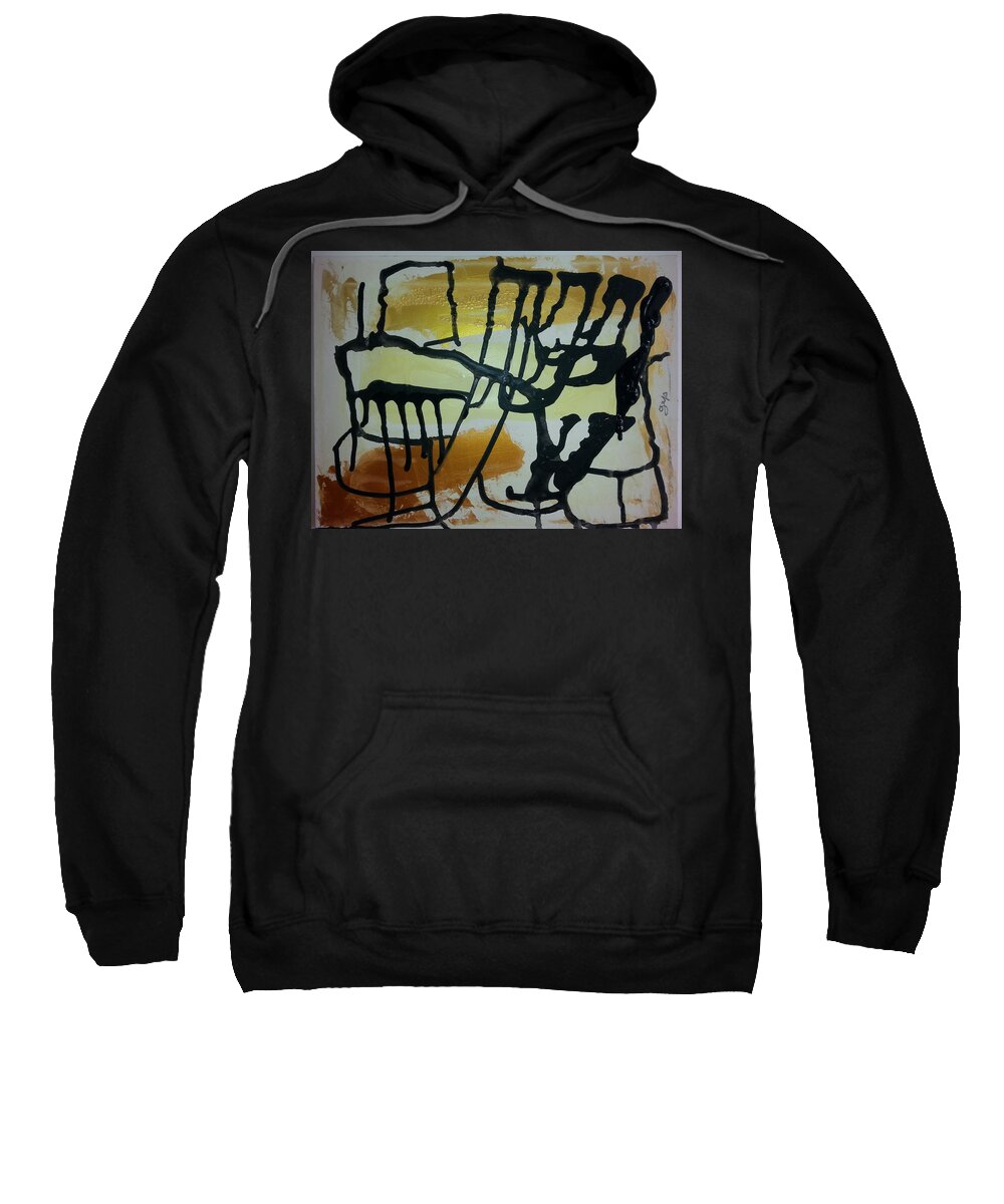  Sweatshirt featuring the painting Caos 31 by Giuseppe Monti