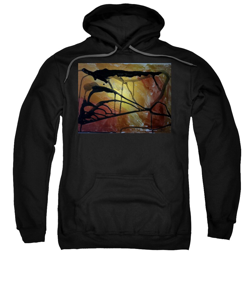  Sweatshirt featuring the painting Caos 36 by Giuseppe Monti