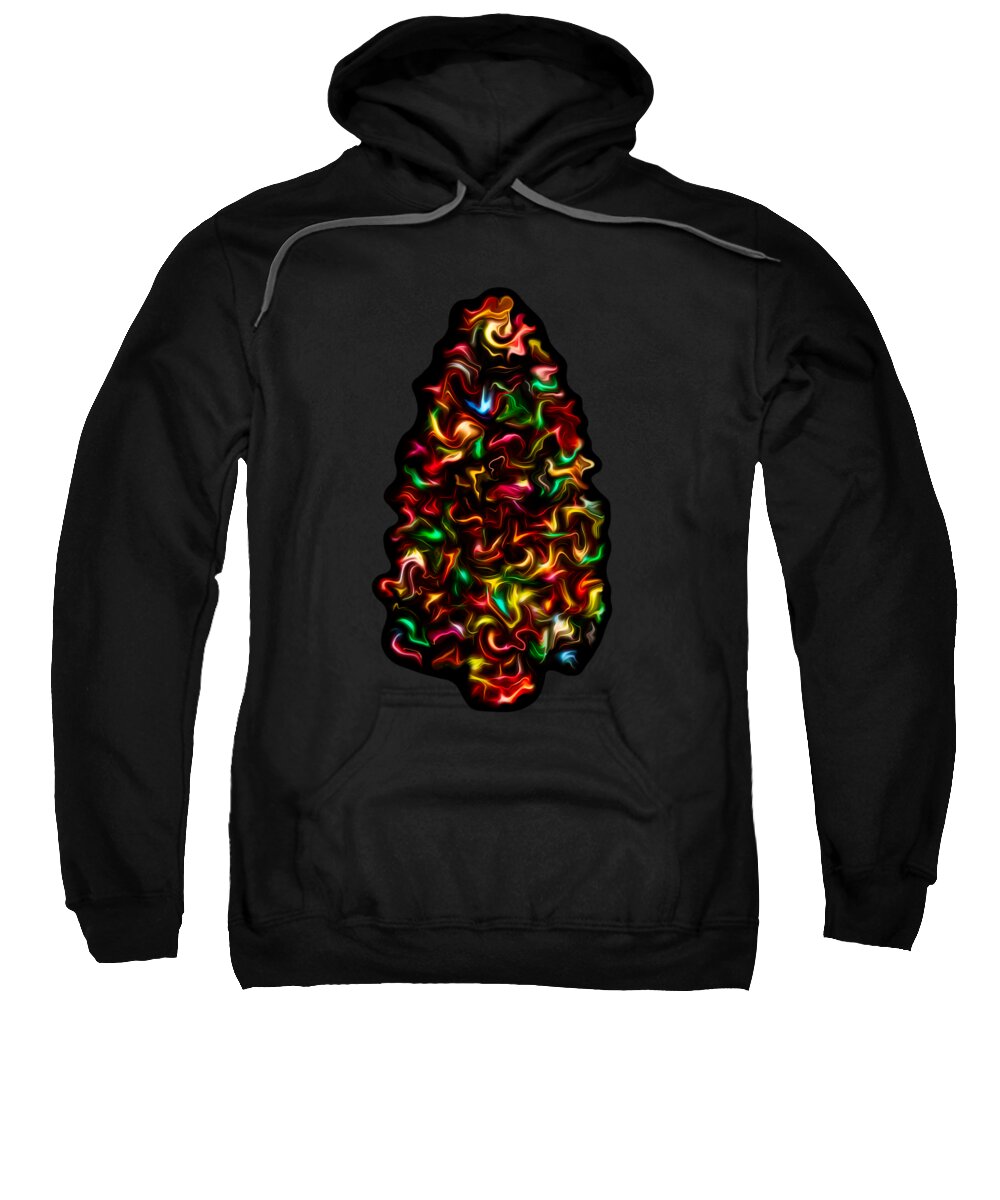 2018 December Sweatshirt featuring the photograph Christmas Tree Lights - Artistic by Bill Kesler