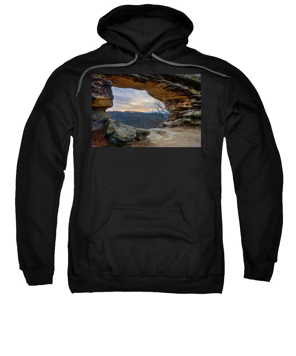 Double Arch Sweatshirt featuring the photograph Chronicles of the Gorge by Michael Scott