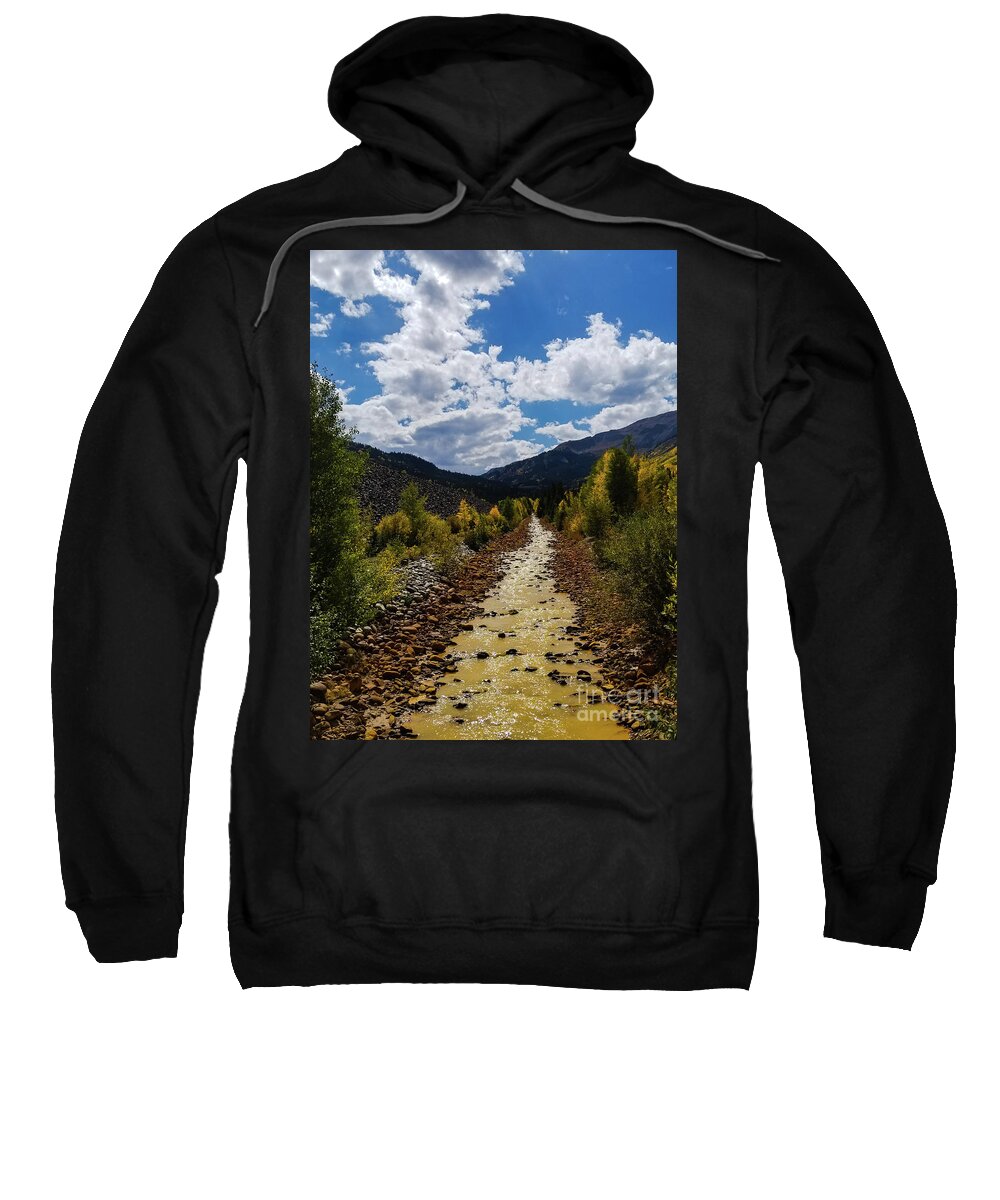 Colorado Sweatshirt featuring the photograph Creek in Colorado by Elizabeth M
