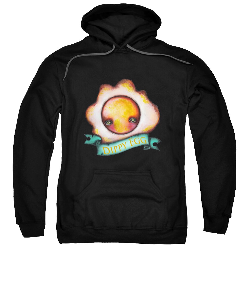 Breakfast Sweatshirt featuring the painting Dippy Egg by Abril Andrade