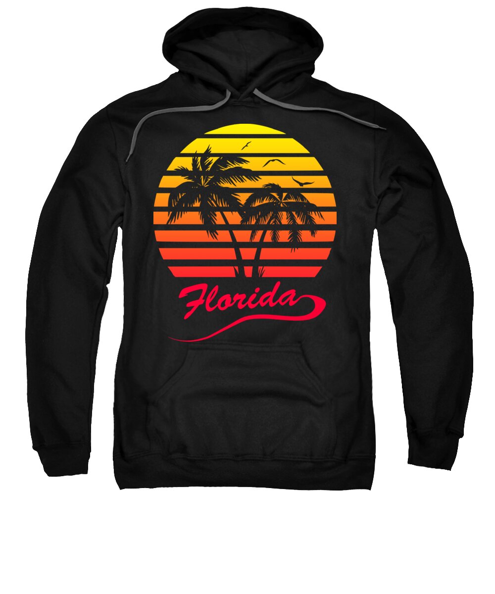 Florida Sweatshirt featuring the digital art Florida Sunset by Megan Miller