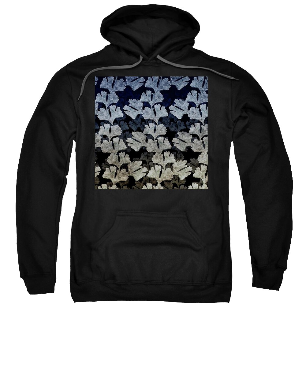 Ginko Sweatshirt featuring the digital art Ginko Leaf Pattern by Sand And Chi