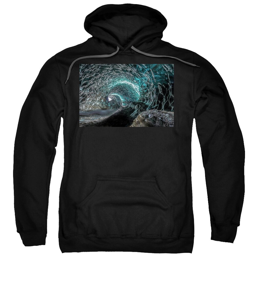 Iceland Sweatshirt featuring the photograph Icy Vortex by Arthur Oleary
