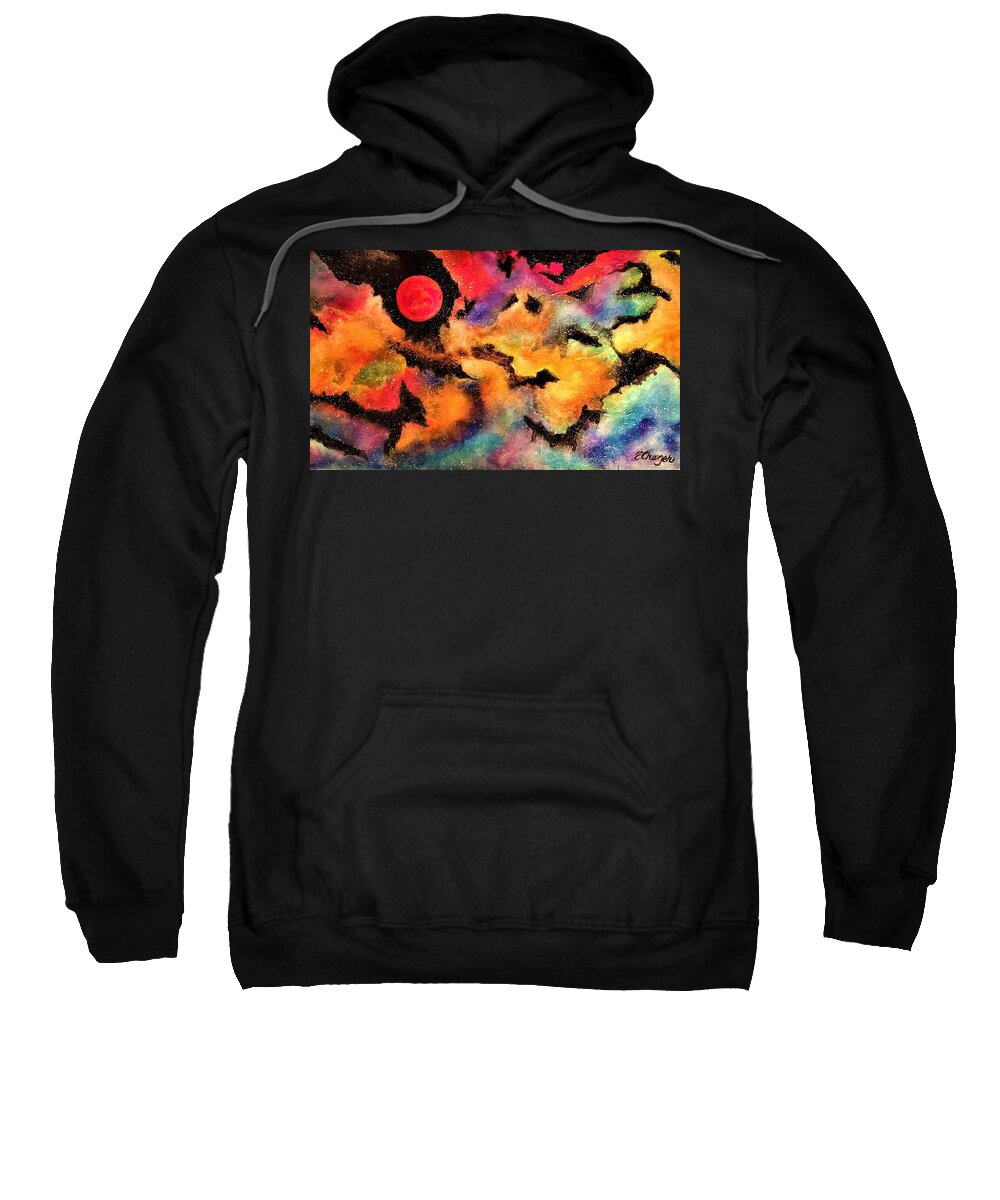 Planets Arcturus Arcturian Ascension Cosmos Universe Star Seed Nebula Space Alienworld Sweatshirt featuring the painting Infinite Infinity 2.0 by Esperanza Creeger