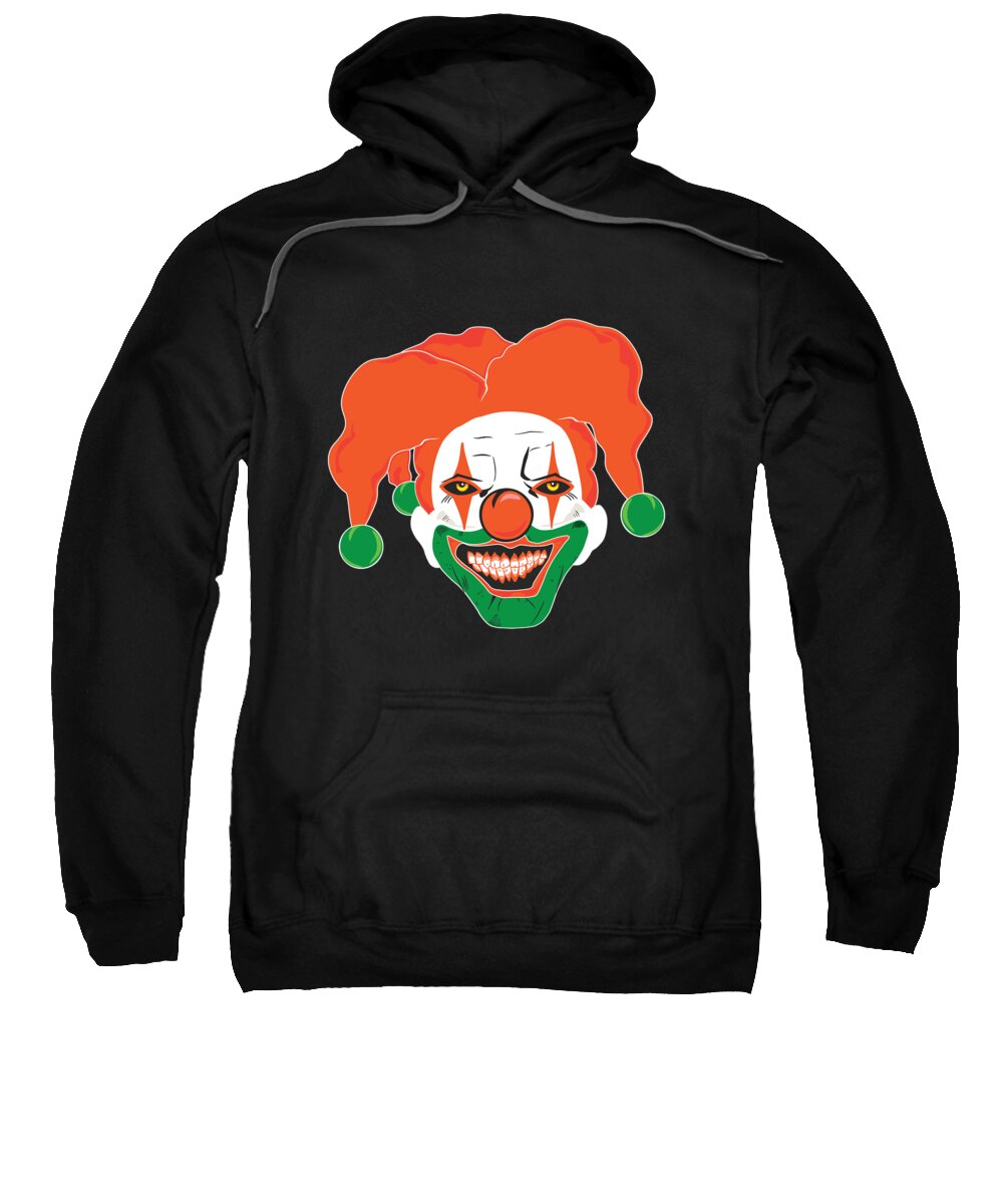 The Creepiest Hooded Sweatshirt Halloween Clown