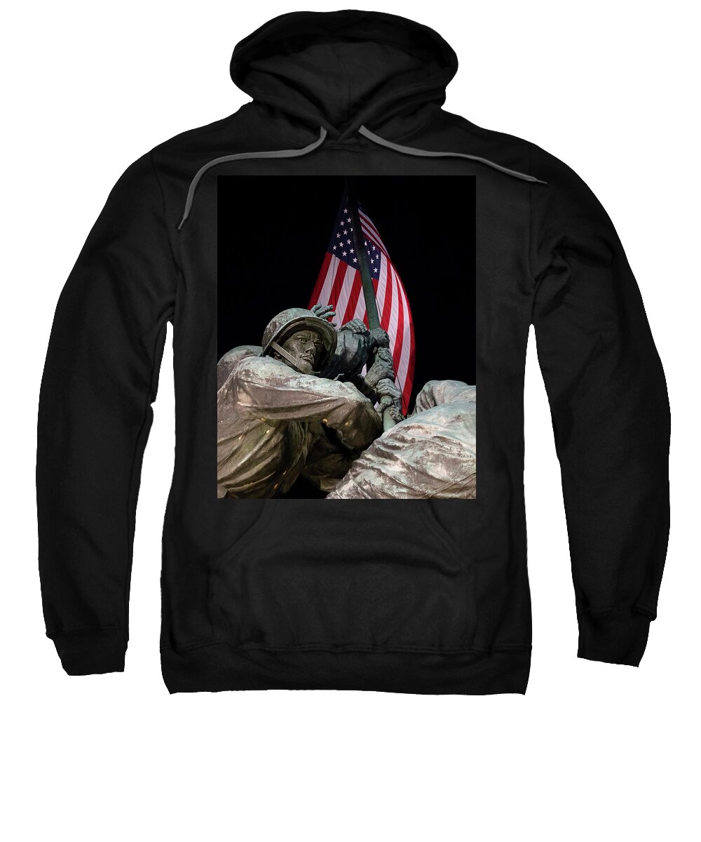 Memorial Sweatshirt featuring the photograph Iwo Jima Determination by American Landscapes