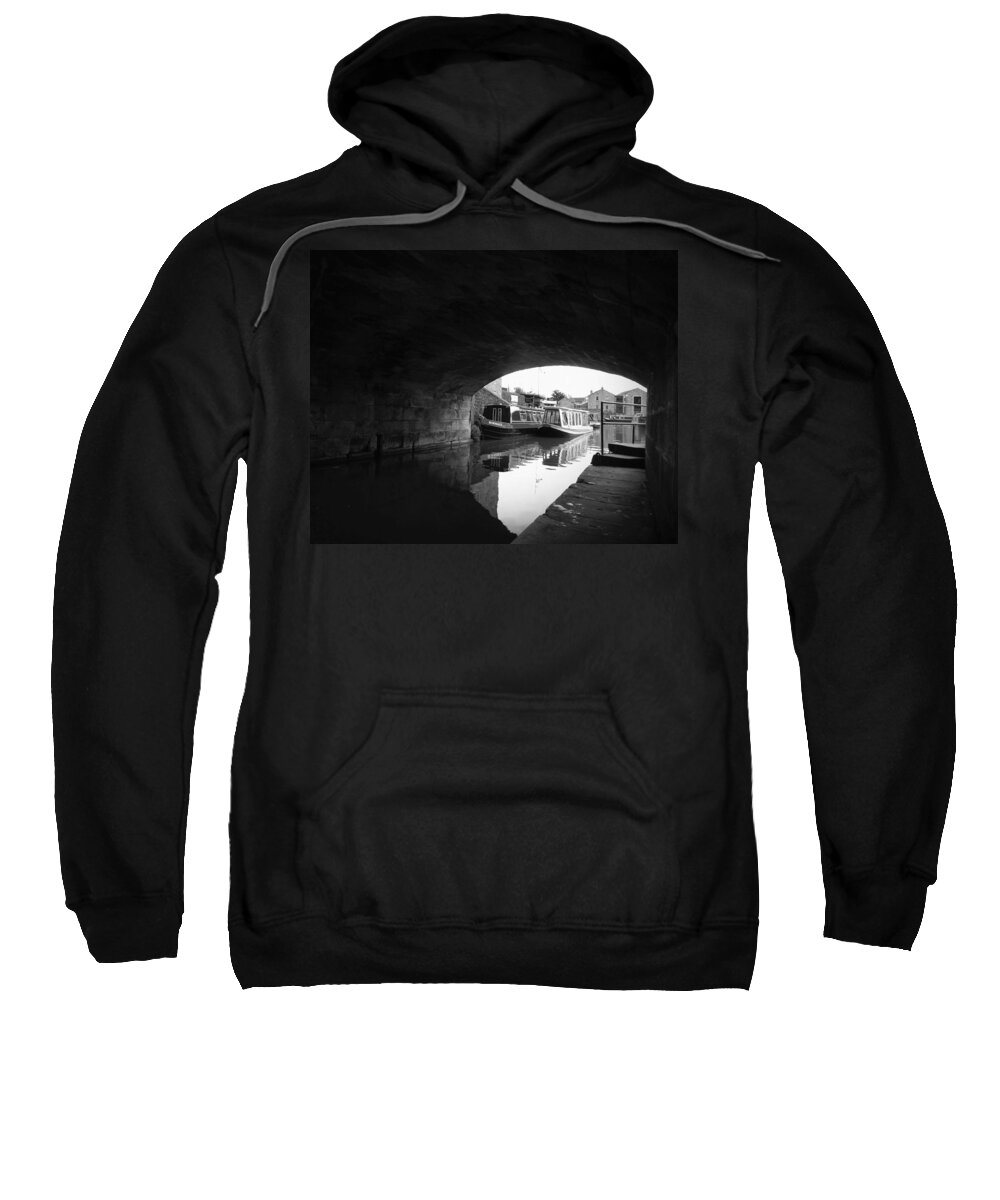 Narrowboats Sweatshirt featuring the photograph Moored in time by Justin Farrimond