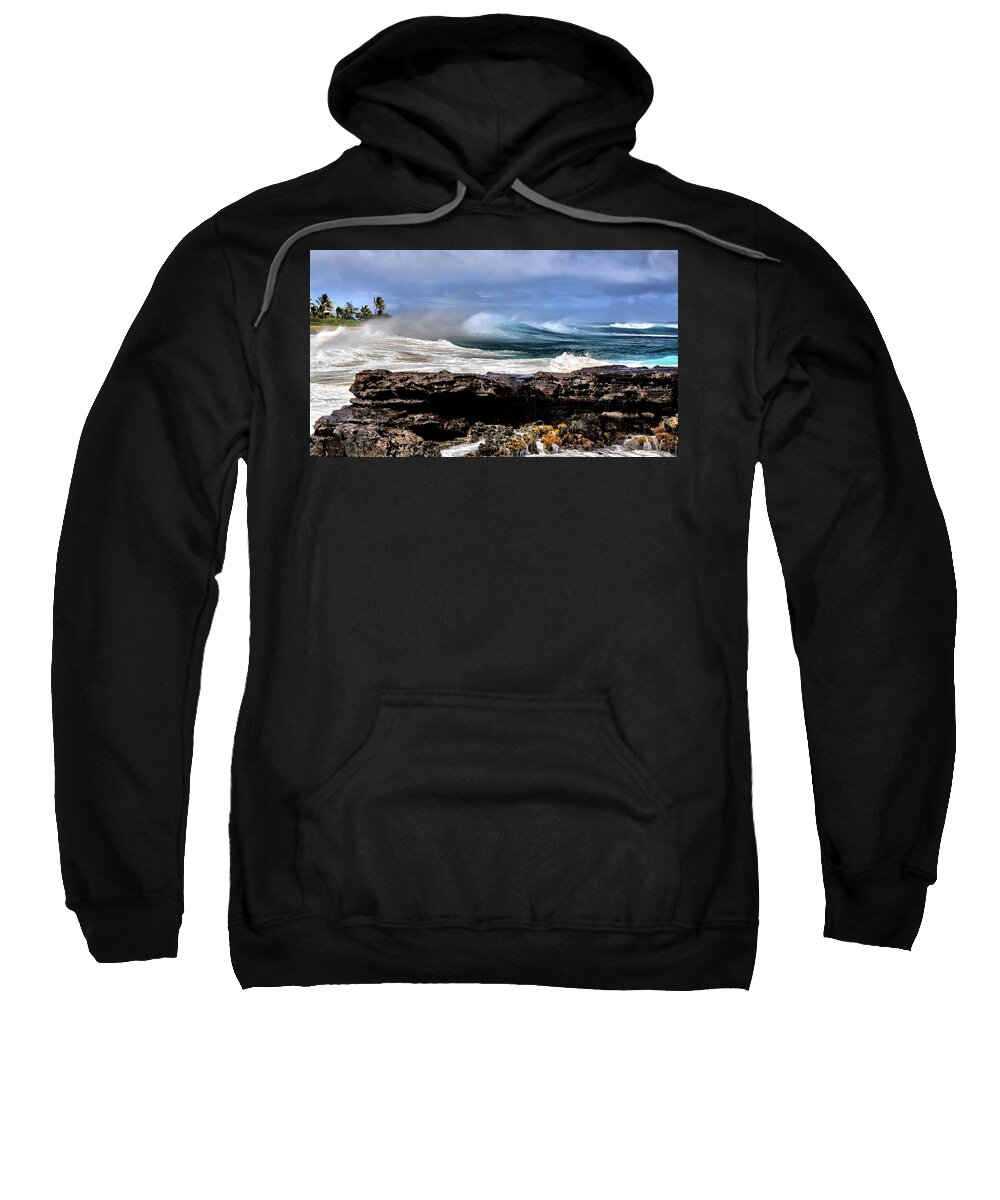Waves Sweatshirt featuring the photograph Ocean Spray by Donald J Gray