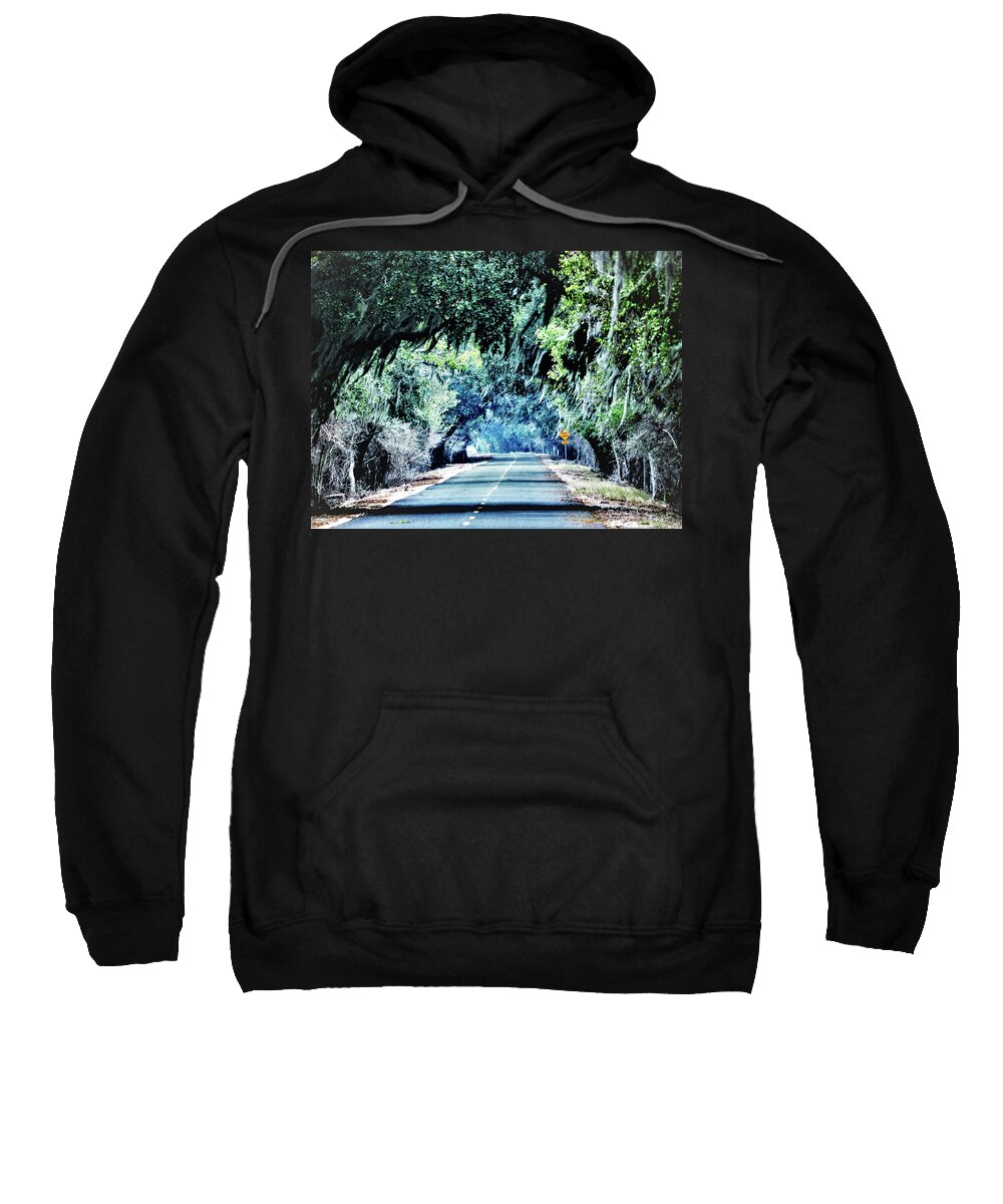 Trees Sweatshirt featuring the photograph Old HWY 90 by Jerry Connally