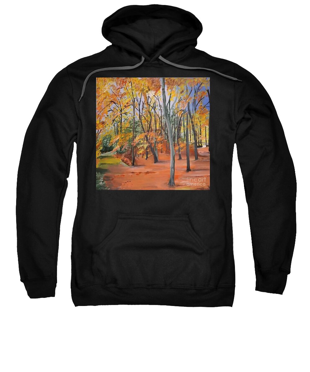 Acrylic Sweatshirt featuring the painting Orange Park by Denise Morgan