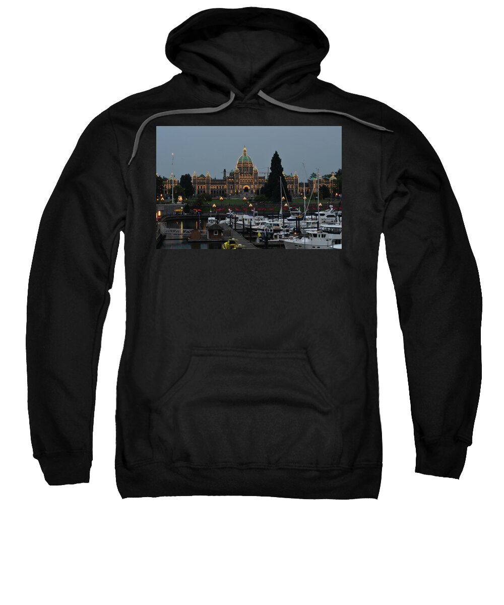 Vicgtoria Sweatshirt featuring the photograph Parliament Building by Segura Shaw Photography