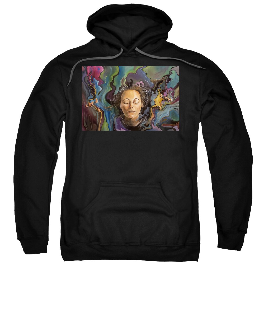 Oil Sweatshirt featuring the painting Precarious by James Andrews