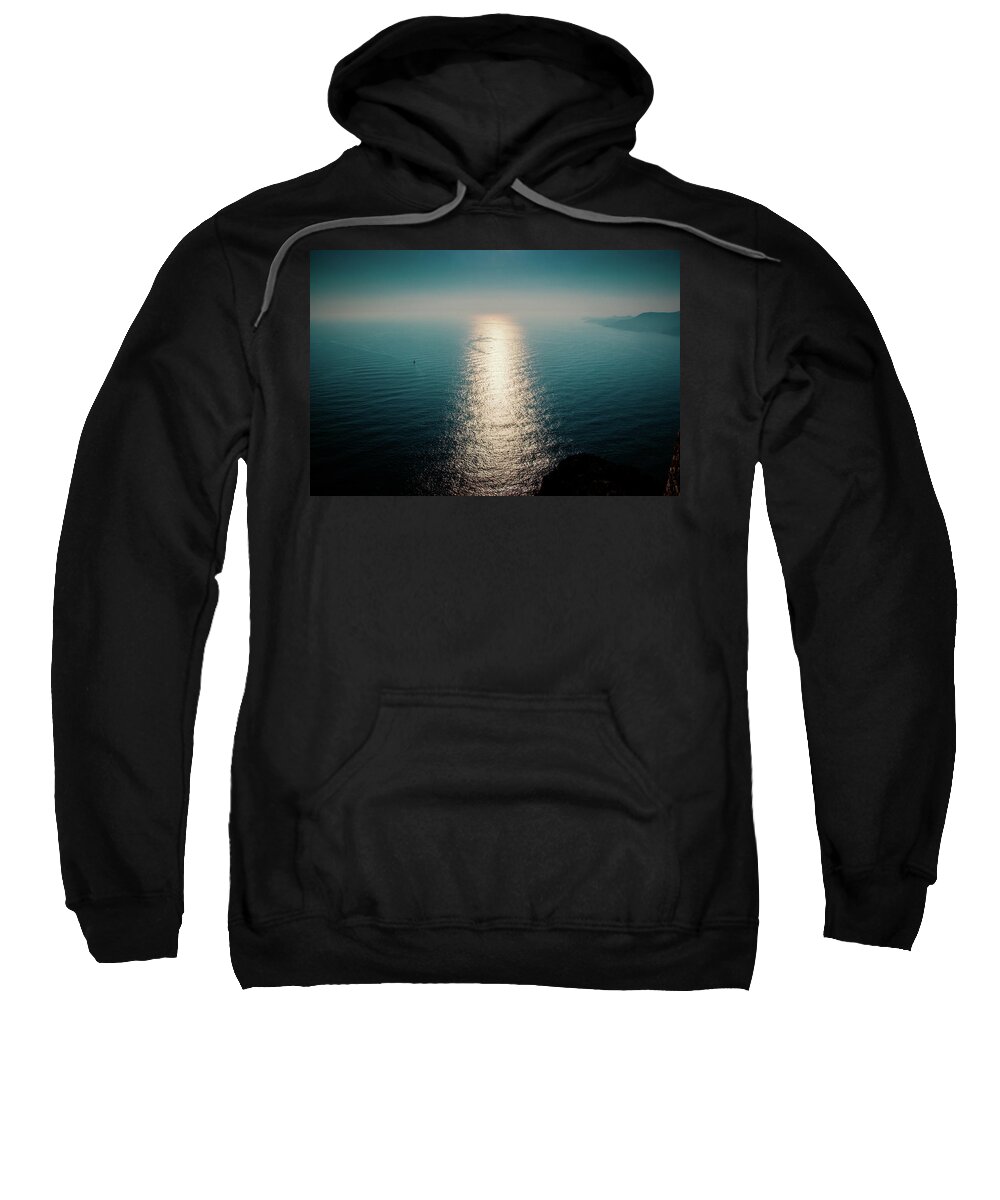 Sunset Sweatshirt featuring the photograph Reflections along the coast of Alanya by Sun Travels