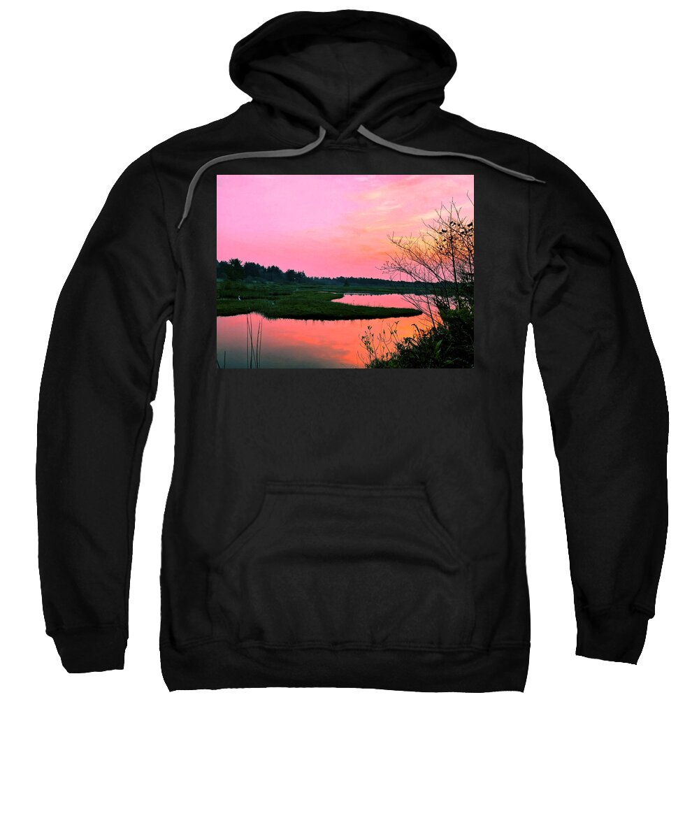 Oregon Sweatshirt featuring the photograph Sitka Sedge Sunset by Chriss Pagani