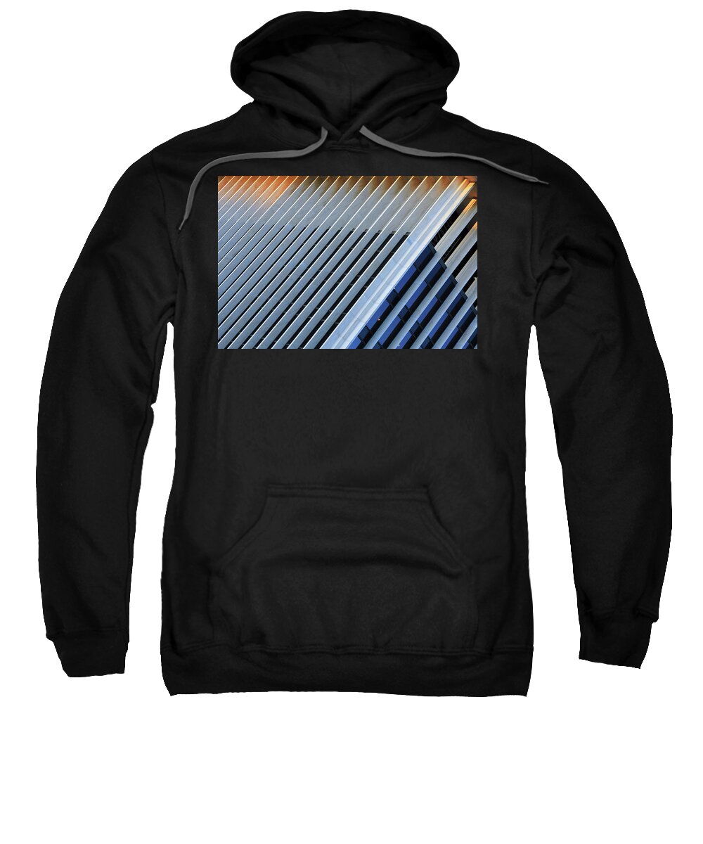 Lines Sweatshirt featuring the photograph Slanted Building Lines by Cora Wandel