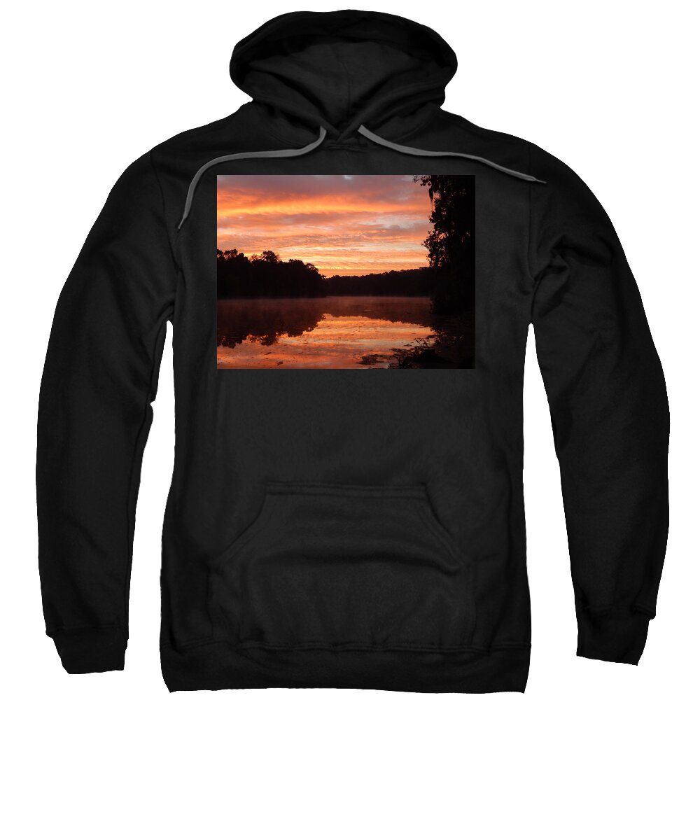 Sunrise Sweatshirt featuring the photograph Sunrise Stripes by Karen Stansberry