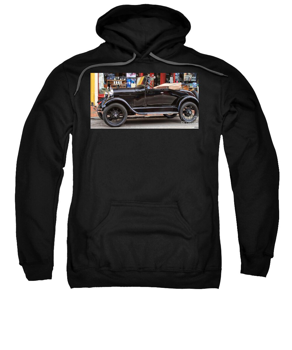 Marcia Lee Jones Sweatshirt featuring the photograph T Ford Coupe Convertable by Marcia Lee Jones