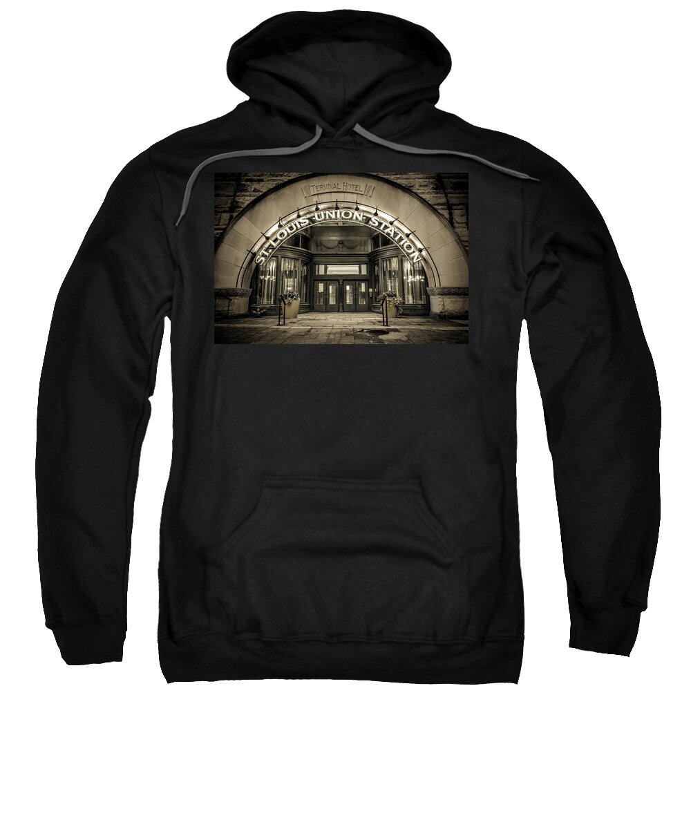 Terminal Hotel Sweatshirt featuring the photograph Terminal Hotel - St. Louis by Randall Allen