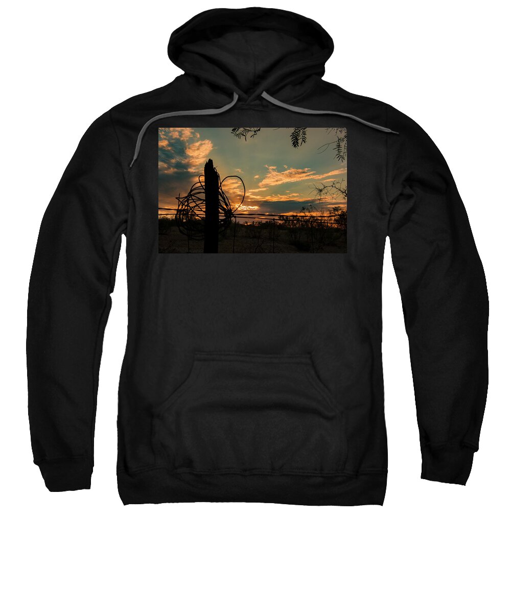 Photo Sweatshirt featuring the photograph West Texas Sunrise by Jason Hughes