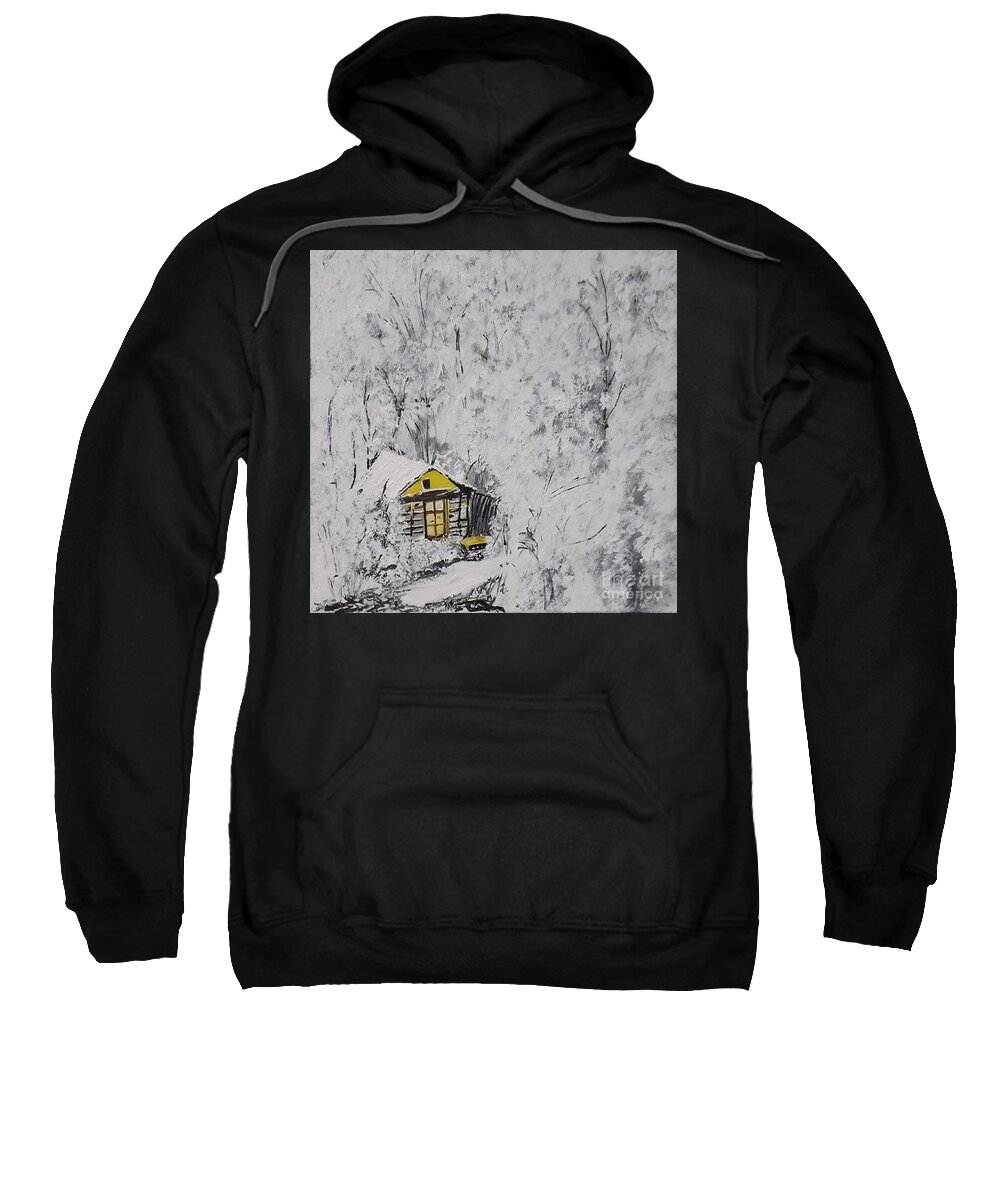 Acrylic Sweatshirt featuring the painting Winter Solace by Denise Morgan