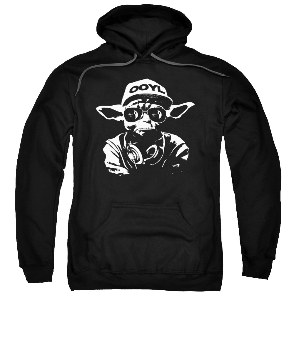 Yoda Sweatshirt featuring the digital art Yoda Parody - Only Once You Live by Megan Miller
