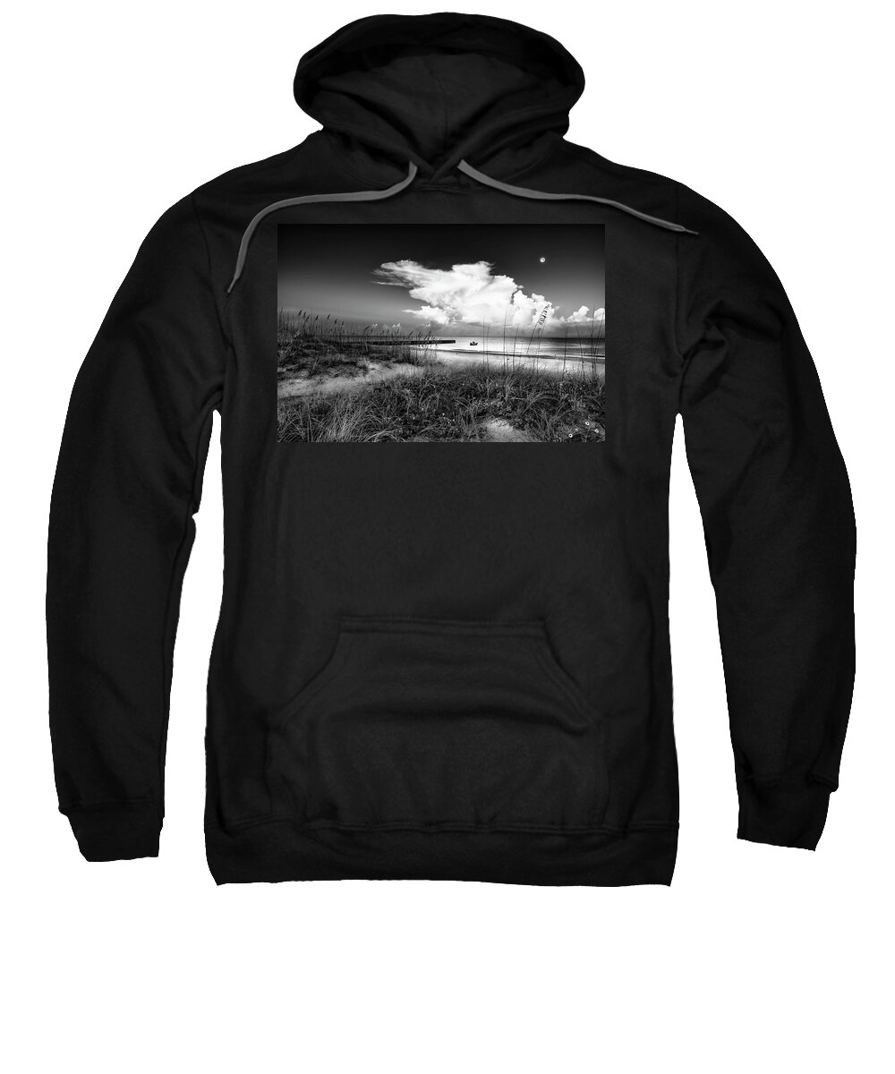 Coquina Beach Sweatshirt featuring the photograph Coquina Beach Morning #1 by ARTtography by David Bruce Kawchak