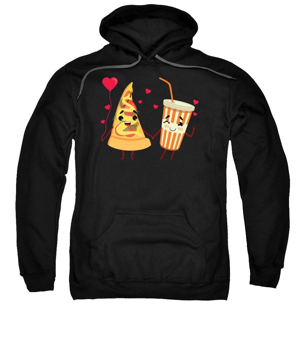 Valentines Day Sweatshirt featuring the digital art Fast Food Love Unhealthy Couple #1 by Mister Tee