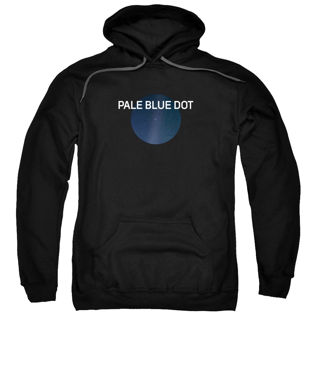 Pale Blue Dot Sweatshirt featuring the digital art Pale Blue Dot - Voyager 1, 2020 revision #2 by Mike Synthwave