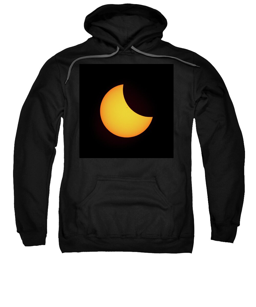 Solar Eclipse Sweatshirt featuring the photograph Partial Solar Eclipse #6 by David Beechum