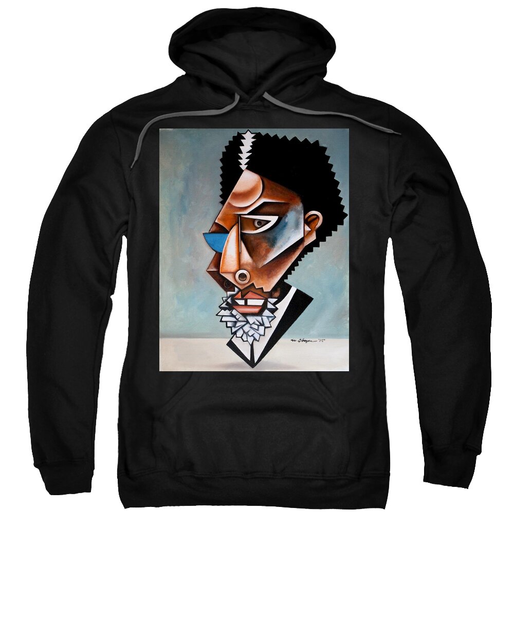 Cornel West Sweatshirt featuring the painting The Recondite / Cornel West #1 by Martel Chapman