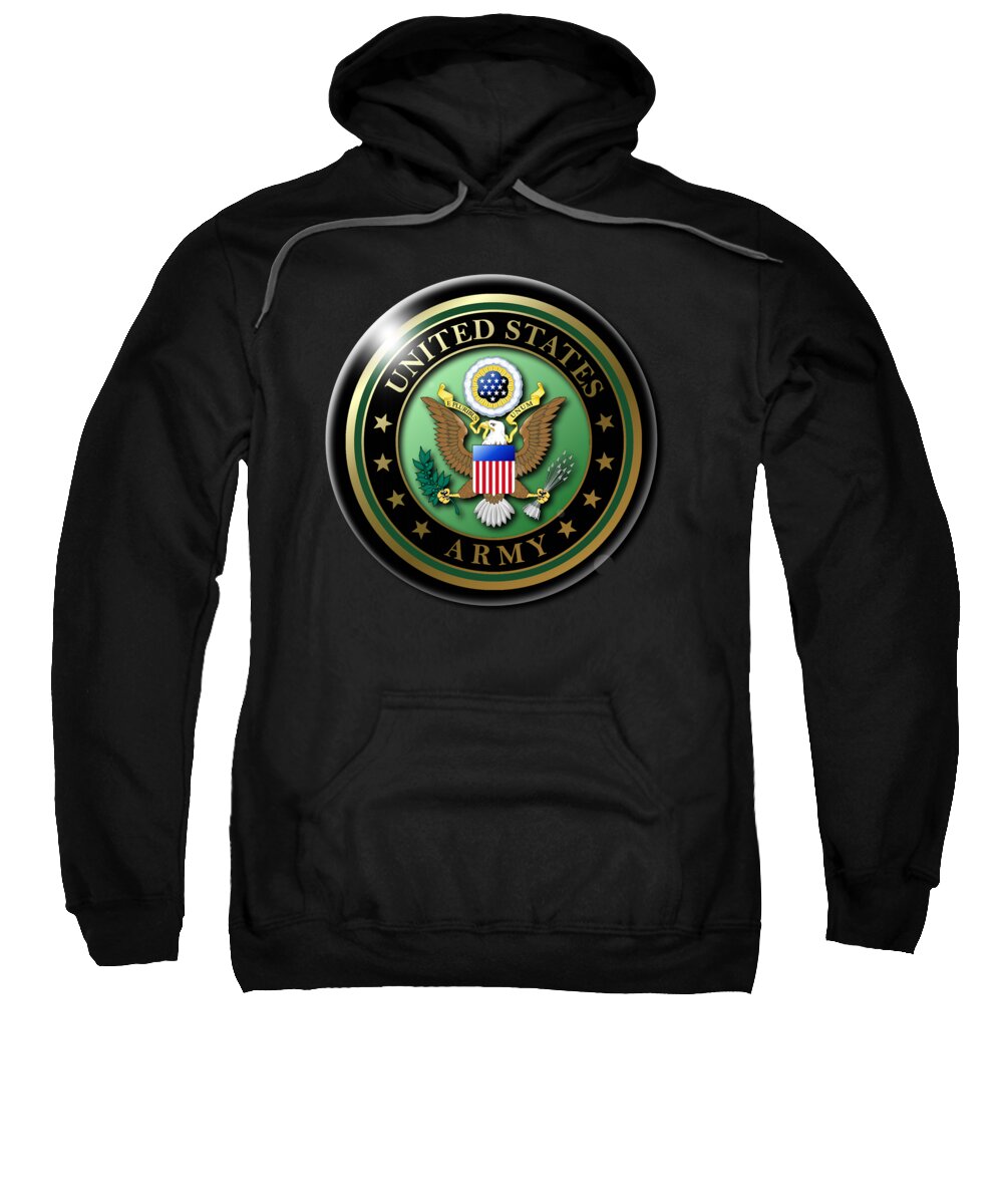 Us Sweatshirt featuring the digital art US Army #1 by Bill Richards