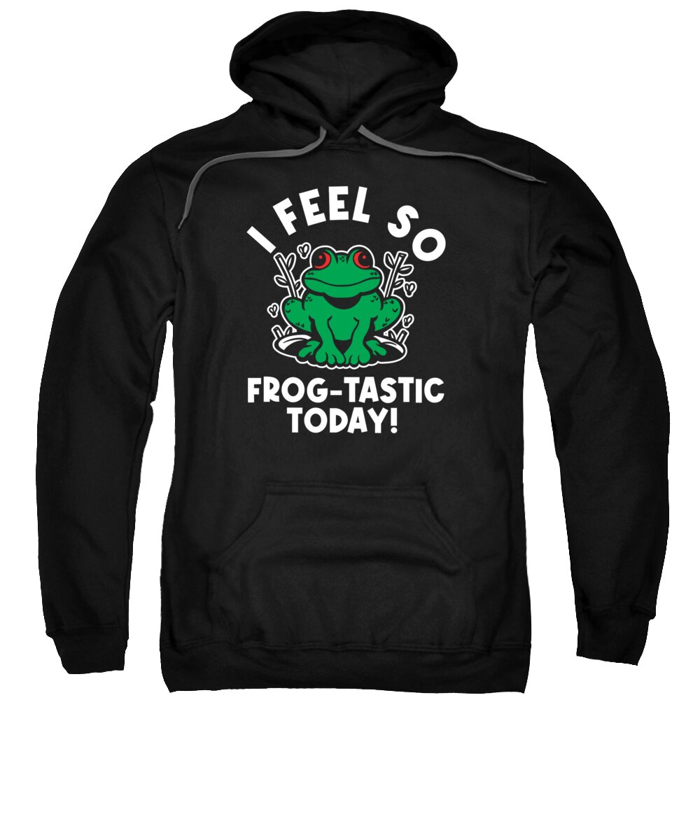 Frog Sweatshirt featuring the digital art Red Eyed Tree Frog Cute Rainforest Amphibian #14 by Toms Tee Store