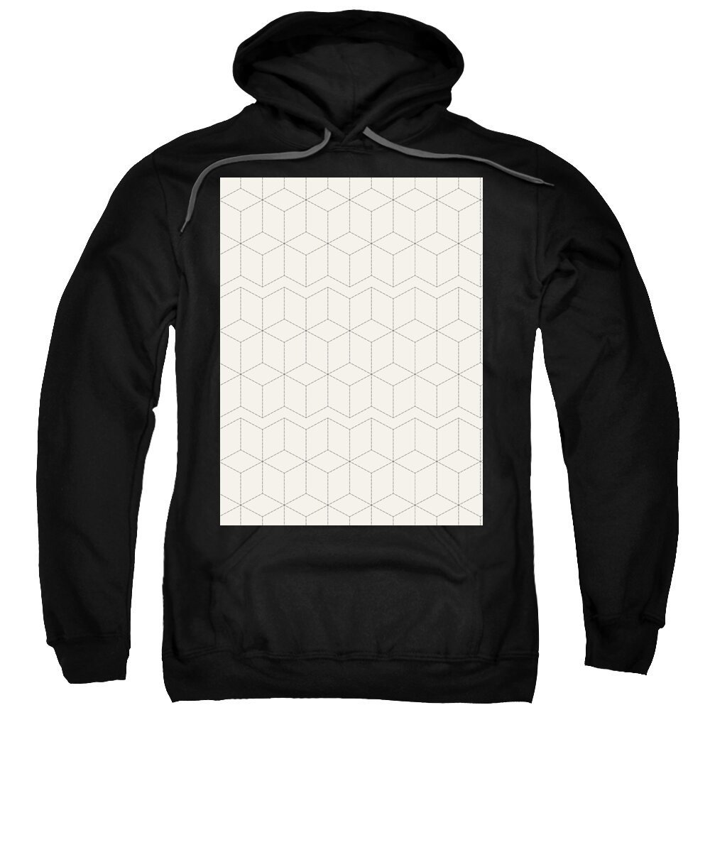 Connection Sweatshirt featuring the digital art Geometric Pattern Shapes Symbols Geometry #17 by Mister Tee